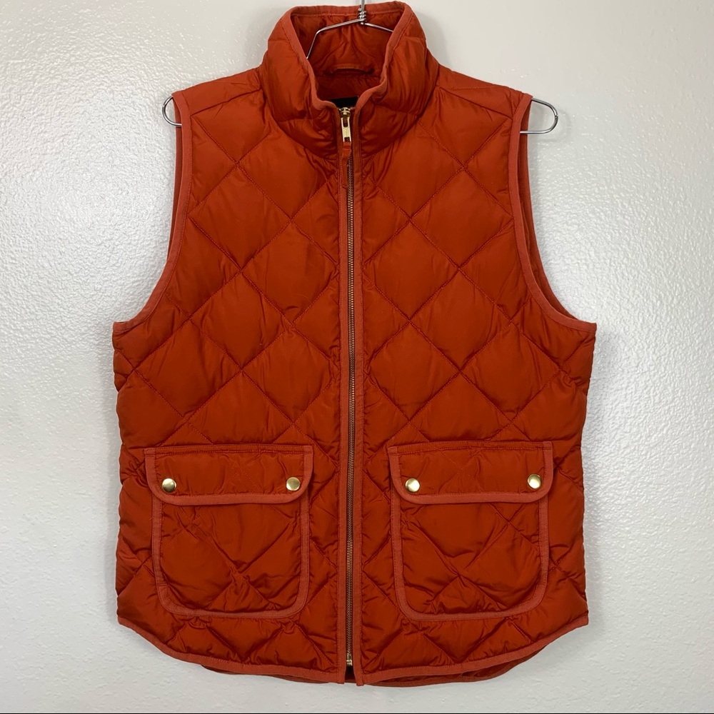 J. Crew orange puffer vest